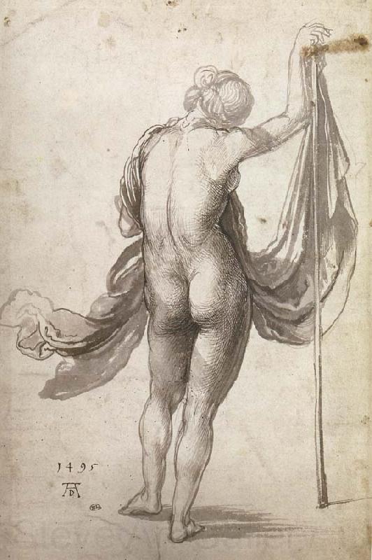 Albrecht Durer Nude With Staff seen from behind